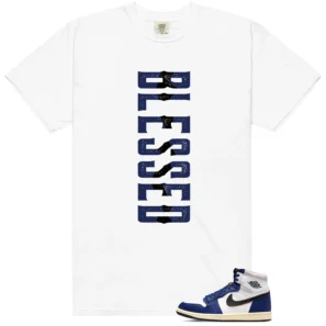 Blessed Tee | Air Jordan 1 Deep Royal Blue Match shirt