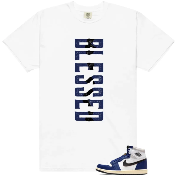 Blessed Tee | Air Jordan 1 Deep Royal Blue Match shirt