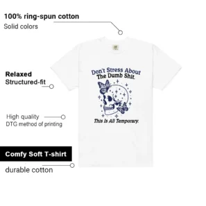 Style Air Jordan 1 Deep Royal Blue With This Don't Stress TShirt Features