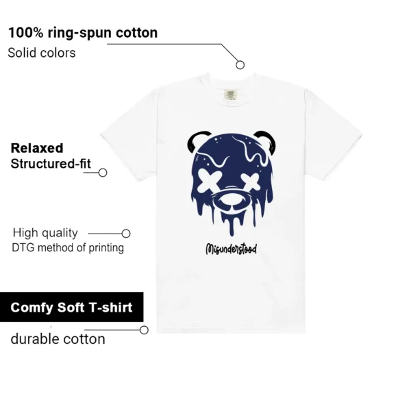 Air Jordan 1 Deep Royal Blue Matching Tee - Drippy Bear Graphic Features