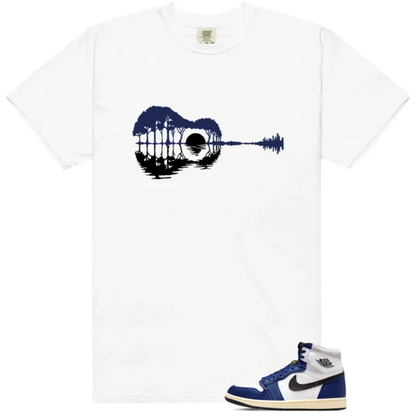 Guitar Shirt for Air Jordan 1 Deep Royal Blue Sneaker