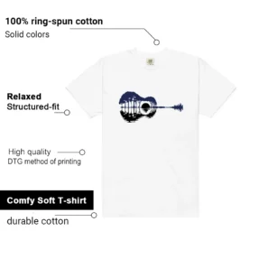 Guitar Shirt for Air Jordan 1 Deep Royal Blue Sneaker Features