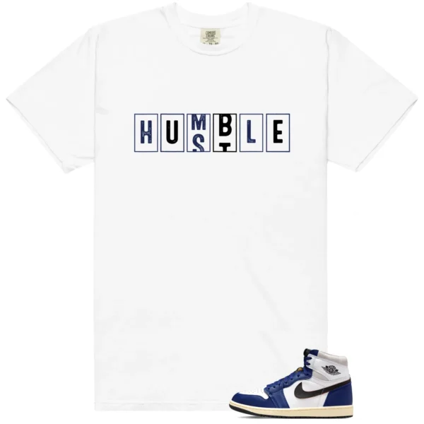 Air Jordan 1 Deep Royal Blue - Hustle Humble T-Shirt