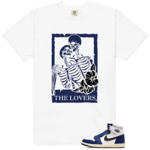 Lovers Tee for Air Jordan 1 Deep Royal Blue Sneakers