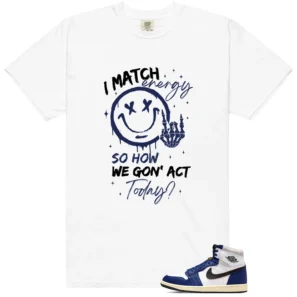 Air Jordan 1 Deep Royal Blue Matching Tee Shirt - Match Energy