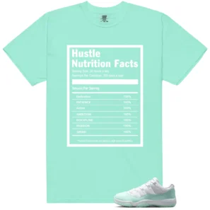 Hustle Facts: Motivational Graphic for Air Jordan 11 Low Igloo - Air Jordan 11 Low Igloo Matching T-Shirt