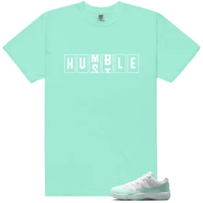 Air Jordan 11 Low Igloo - Hustle Humble T-Shirt - Air Jordan 11 Low Igloo Matching T-Shirt
