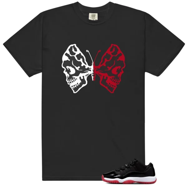 Butterfly Skulls Shirt for Air Jordan 11 Retro Low Bred 2025 Fans