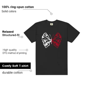 Butterfly Skulls Shirt for Air Jordan 11 Retro Low Bred 2025 Fans Features
