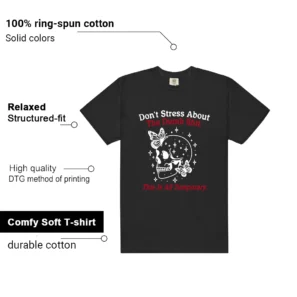 Style Air Jordan 11 Retro Low Bred 2025 With This Don't Stress TShirt Features