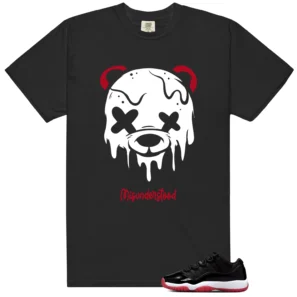 Air Jordan 11 Retro Low Bred 2025 Matching Tee - Drippy Bear Graphic