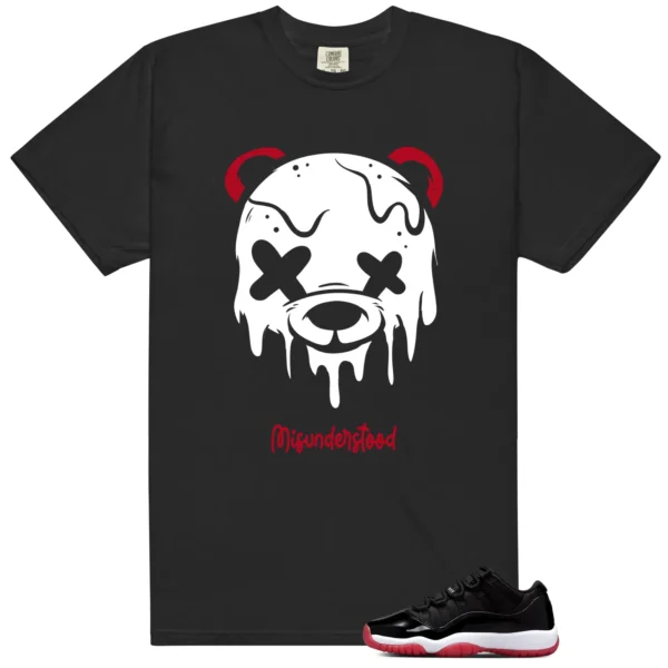 Air Jordan 11 Retro Low Bred 2025 Matching Tee - Drippy Bear Graphic