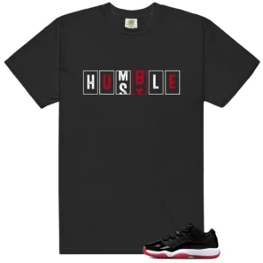 Air Jordan 11 Retro Low Bred 2025 - Hustle Humble T-Shirt