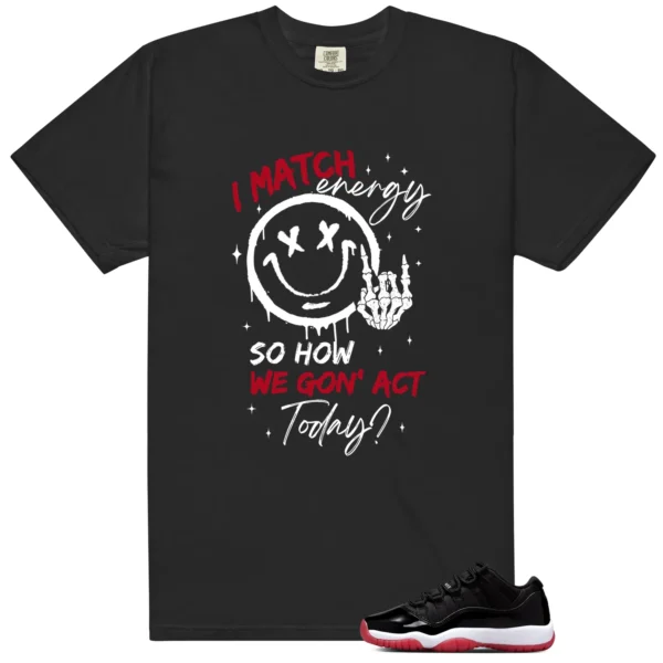 Air Jordan 11 Retro Low Bred 2025 Matching Tee Shirt - Match Energy
