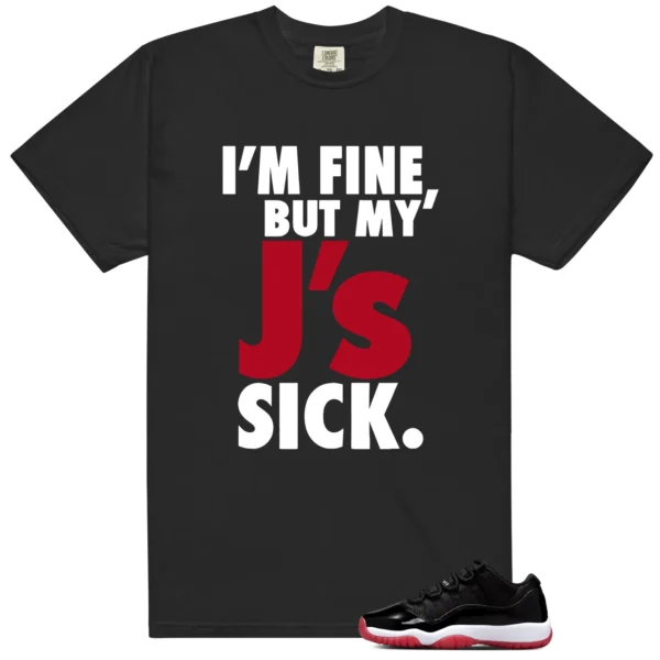 Air Jordan 11 Retro Low Bred 2025 Match | Sick J's Shirt