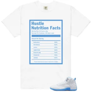 Hustle Facts: Motivational Graphic for Air Jordan 12 Melo