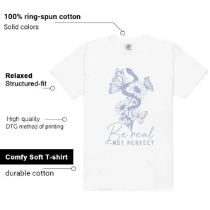 Be Real Tee to Match Air Jordan 4 Forget Me Not Features