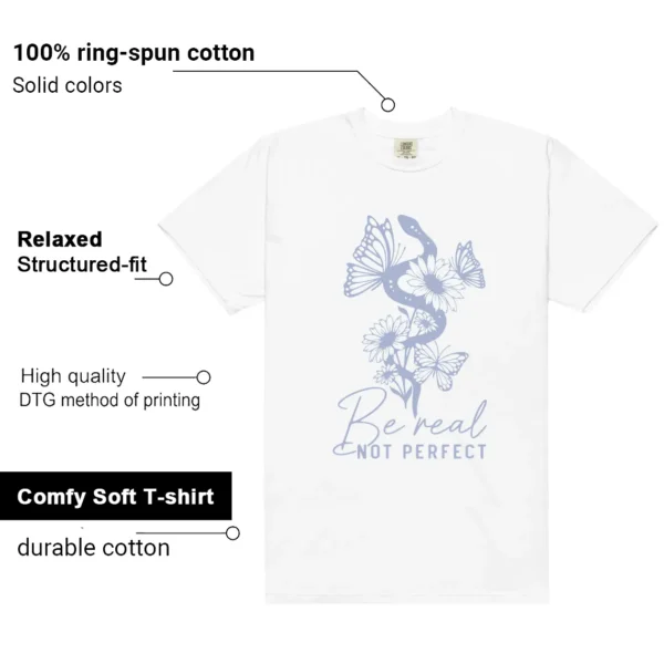 Be Real Tee to Match Air Jordan 4 Forget Me Not Features