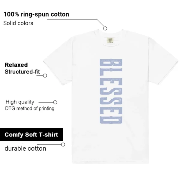 Blessed Tee | Air Jordan 4 Forget Me Not Match shirt Features