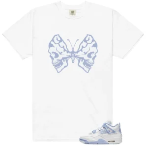 Butterfly Skulls Shirt for Air Jordan 4 Forget Me Not Fans