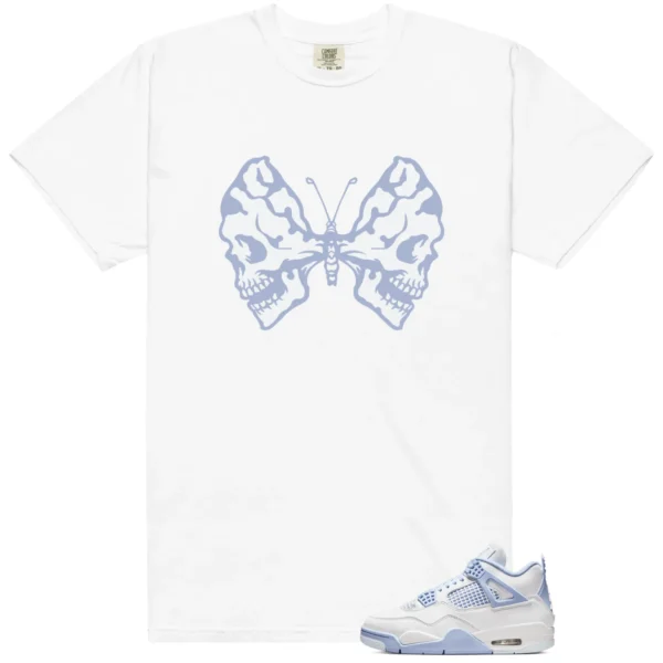Butterfly Skulls Shirt for Air Jordan 4 Forget Me Not Fans