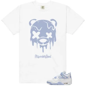 Air Jordan 4 Forget Me Not Matching Tee - Drippy Bear Graphic