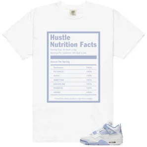 Hustle Facts: Motivational Graphic for Air Jordan 4 Forget Me Not