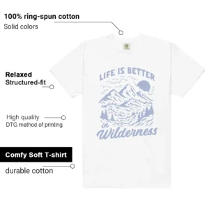 Wilderness Tee - Perfect with Air Jordan 4 Forget Me Not Features