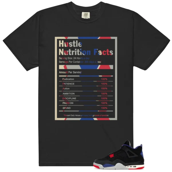 Hustle Facts: Motivational Graphic for Air Jordan 4 Rare Air