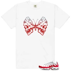 Butterfly Skulls Shirt for Air Max Plus University Red Fans