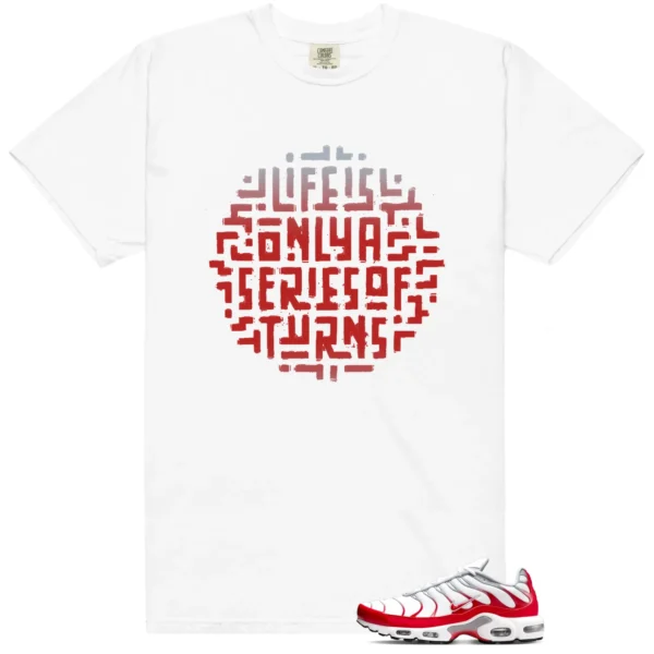 Air Max Plus University Red Sneaker Tee Life Turns