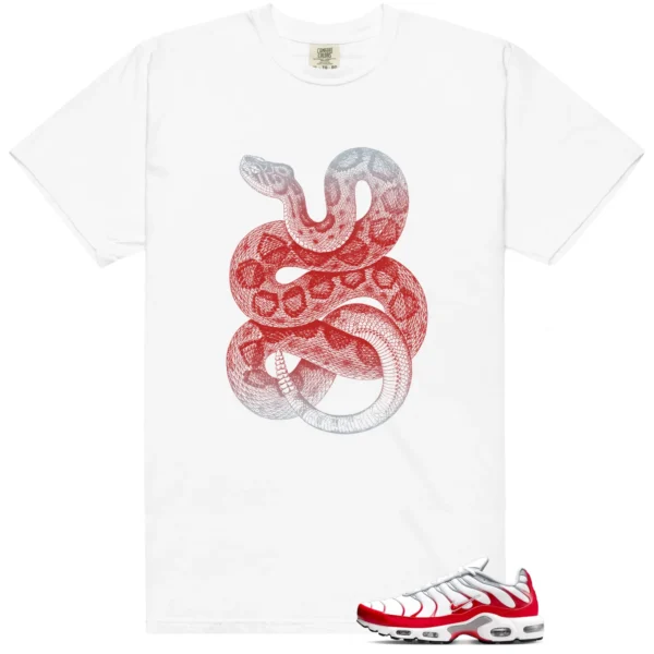 Python Snake Shirt for Air Max Plus University Red Sneaker