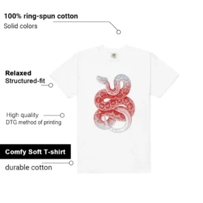 Python Snake Shirt for Air Max Plus University Red Sneaker Features