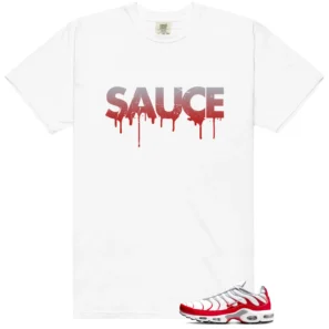 Sauce Tee to Match Your Air Max Plus University Red