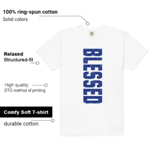 Blessed Tee | Blueberry 12s Game Royal Match shirt - Additional View - Blueberry 12s Game Royal Matching Tee