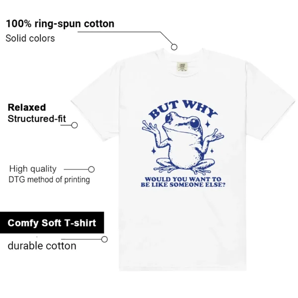 Funny But Why Shirt for Blueberry 12s Game Royal - Additional View - Blueberry 12s Game Royal Matching Tee