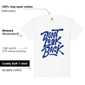 Blueberry 12s Game Royal Matching: Don't Look Back Shirt - Additional View - Blueberry 12s Game Royal Matching Tee