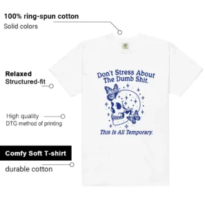 Style Blueberry 12s Game Royal With This Don't Stress TShirt - Additional View - Blueberry 12s Game Royal Matching Tee