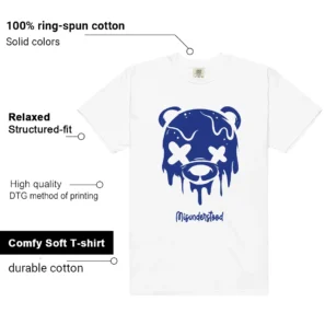Blueberry 12s Game Royal Matching Tee - Drippy Bear Graphic - Additional View - Blueberry 12s Game Royal Matching Tee