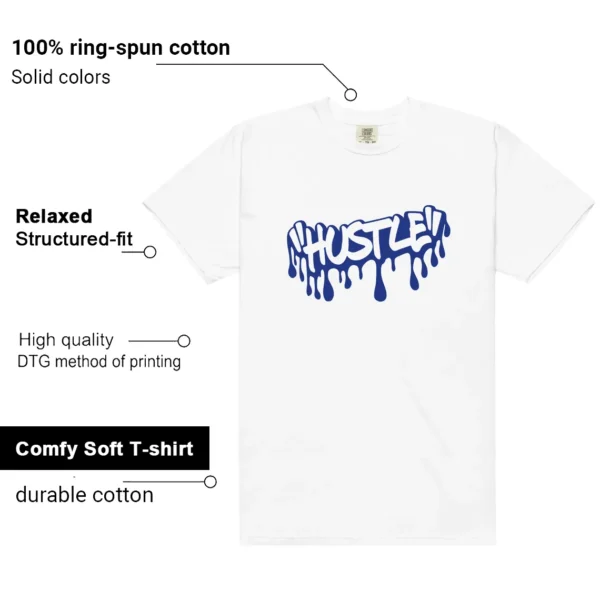 Hustle Drip Tee Matching Blueberry 12s Game Royal - Additional View - Blueberry 12s Game Royal Matching Tee
