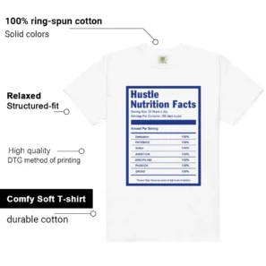 Hustle Facts: Motivational Graphic for Blueberry 12s Game Royal - Additional View - Blueberry 12s Game Royal Matching Tee
