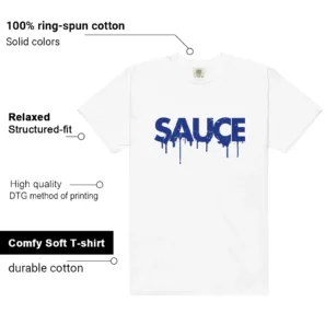 Sauce Tee to Match Your Blueberry 12s Game Royal - Additional View - Blueberry 12s Game Royal Matching Tee
