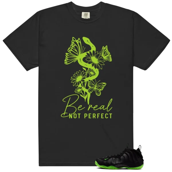 Be Real Tee to Match Foamposite Volt Black Air One - Foamposite Volt Black Air One Matching T-Shirt