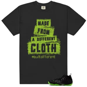 Built Different Tee for Foamposite Volt Black Air One - Foamposite Volt Black Air One Matching T-Shirt