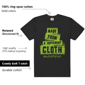 Built Different Tee for Foamposite Volt Black Air One - Additional View - Foamposite Volt Black Air One Matching Tee