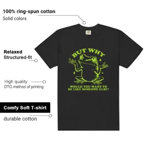 Funny But Why Shirt for Foamposite Volt Black Air One - Additional View - Foamposite Volt Black Air One Matching Tee