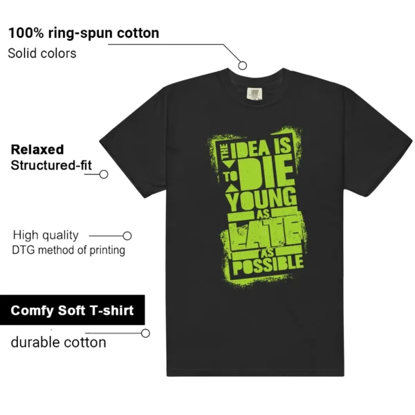 Die Young MatchShirt to Style Foamposite Volt Black Air One - Additional View - Foamposite Volt Black Air One Matching Tee