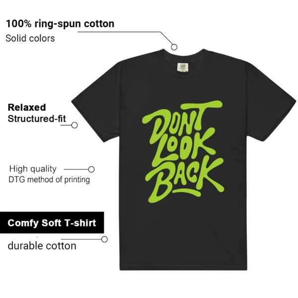 Foamposite Volt Black Air One Matching: Don't Look Back Shirt - Additional View - Foamposite Volt Black Air One Matching Tee