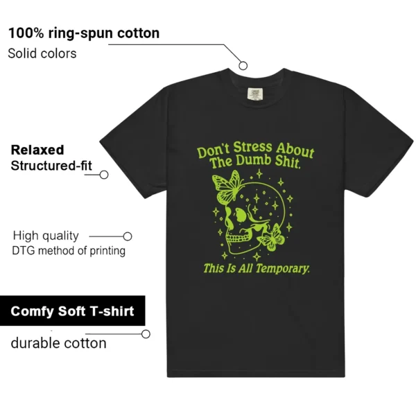 Style Foamposite Volt Black Air One With This Don't Stress TShirt - Additional View - Foamposite Volt Black Air One Matching Tee
