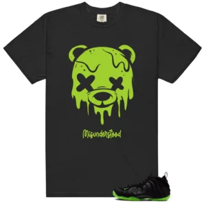 Foamposite Volt Black Air One Matching Tee - Drippy Bear Graphic - Foamposite Volt Black Air One Matching T-Shirt